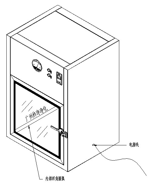 層流傳遞窗立體設(shè)計圖